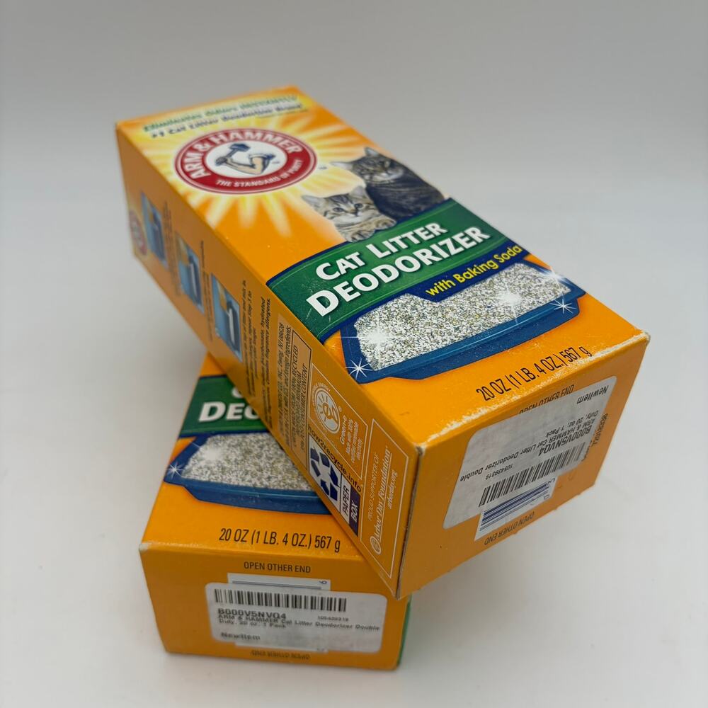 2 Arm & Hammer Cat Litter Deodorizer Powder with Baking Soda 20oz Each - Picture 3 of 5